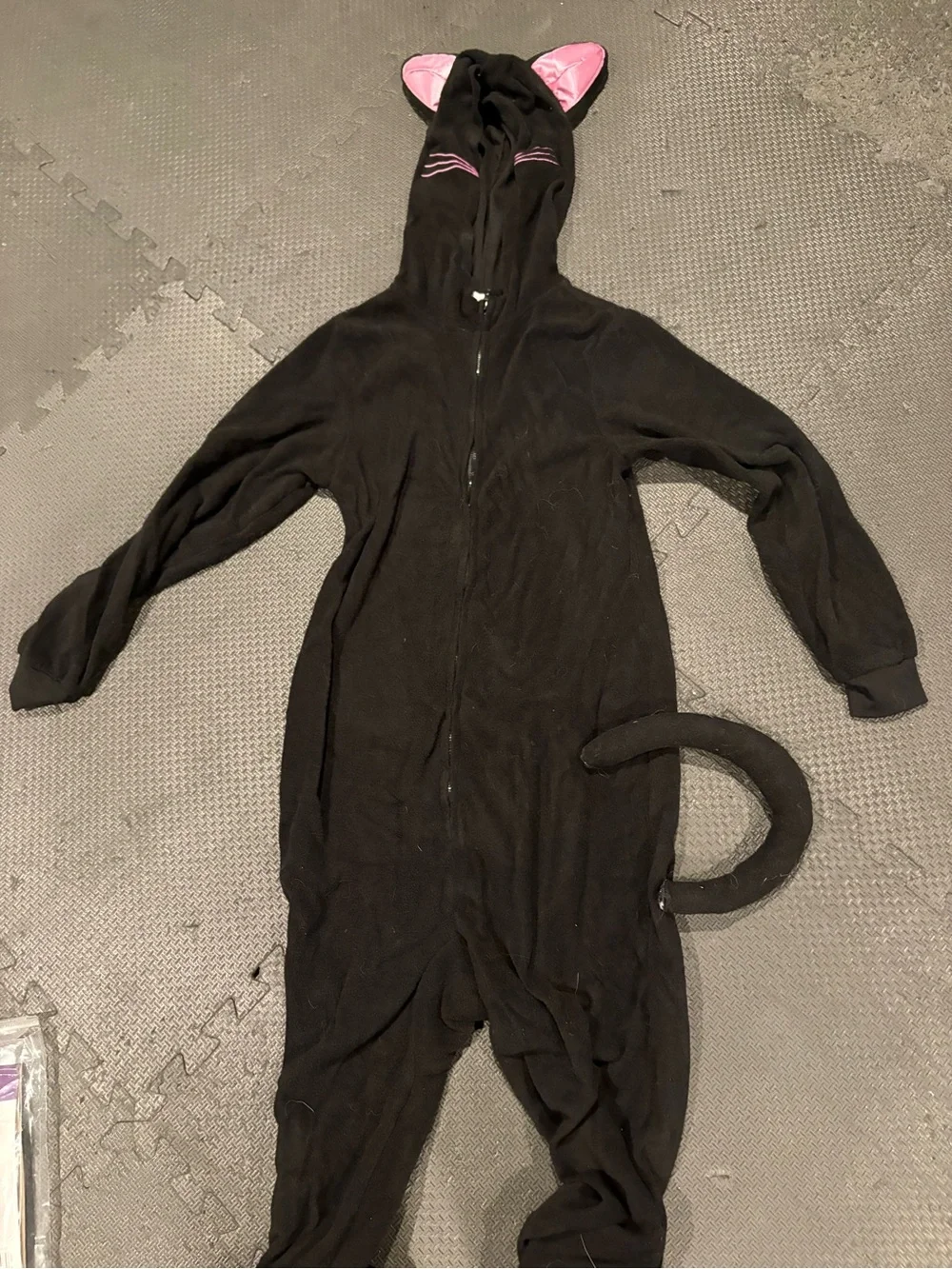 Black Cat Zipster Hooded Costume Kids Medium (8–10) Halloween Jumpsuit